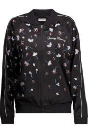 Embellished silk-satin bomber jacket at The Outnet